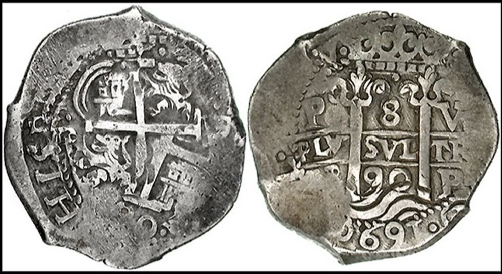 8 reales Charles II 1690 Bolivie monnaies monde 8 reales charles ii 1690 bolivie