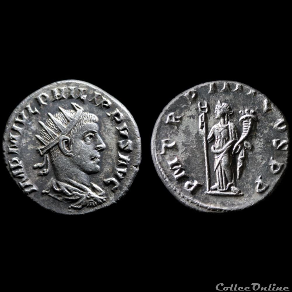 Antoninien Philippe II monnaie antique romaine antoninien philippe ii