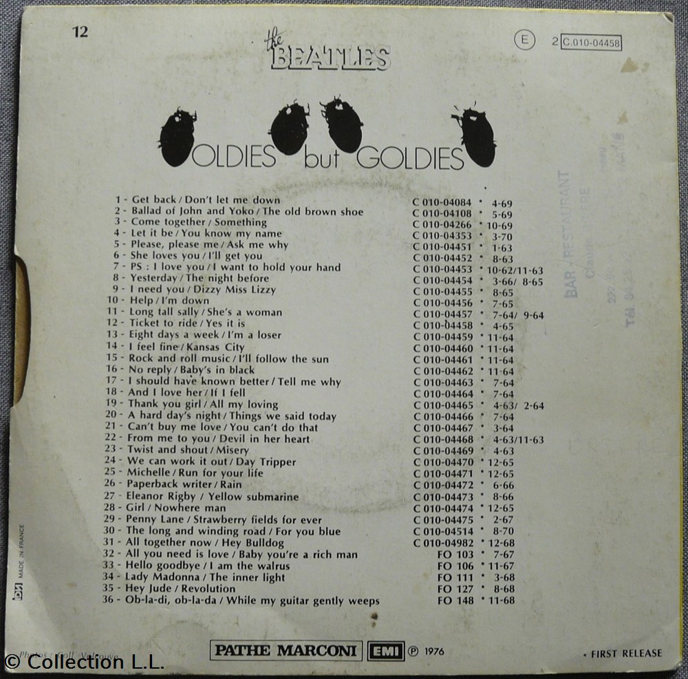 1976∼2C 010 04458∼Ticket to Ride musique instruments disques vinyles disque tours 1976 2c 010 04458 ticket to ride