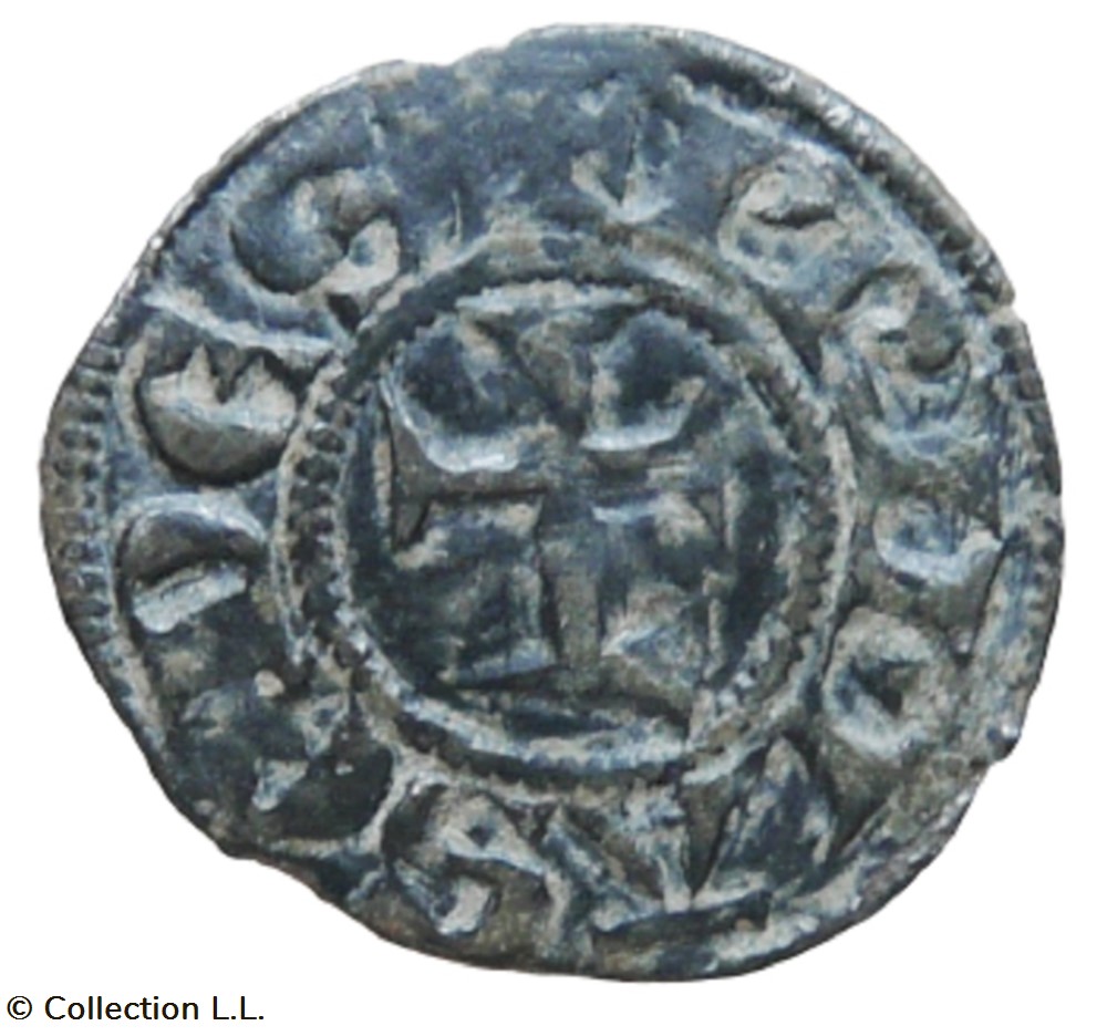 Lyon (Archevêché de)- Obole Anonyme monnaies europe medievale france feodales lyon archeveche de obole anonyme