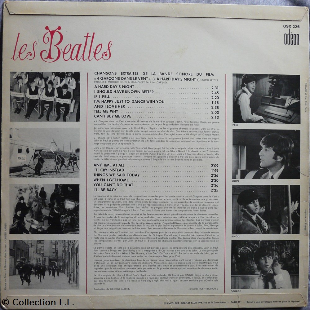 1964∼OSX 226∼4 Garçons dans le vent musique instruments disques vinyles disque tours 1964 osx 226 4 garcons dans le vent