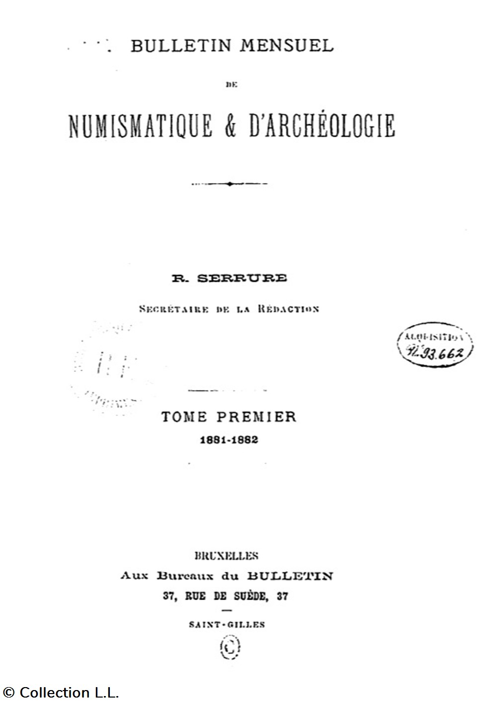 monnaies livres ouvrages 1881 1905 bulletin mensuel de numismatique archeologie