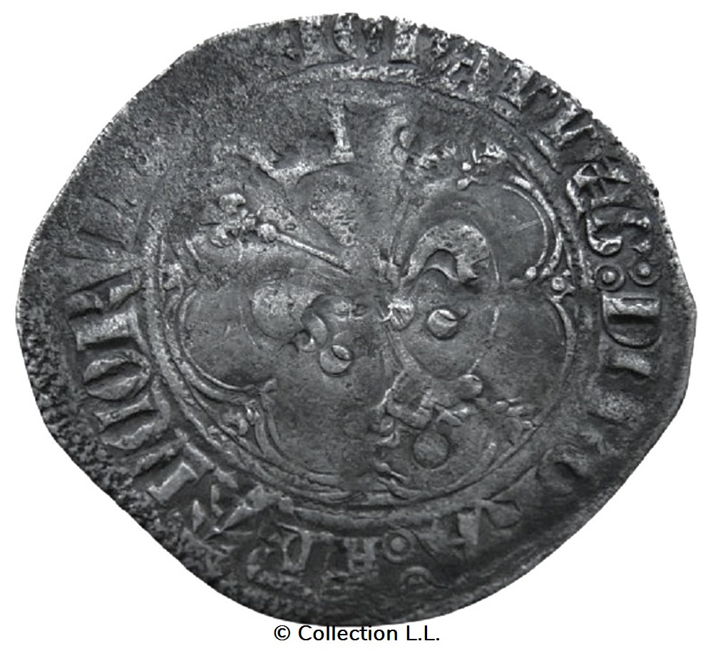 monnaies europe medievale france royales gros a la fleur de lys dit patte oie 2 emission