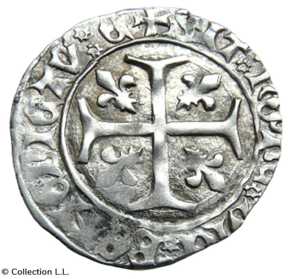 monnaie france royale blanc aux trois lis 1 em chinon