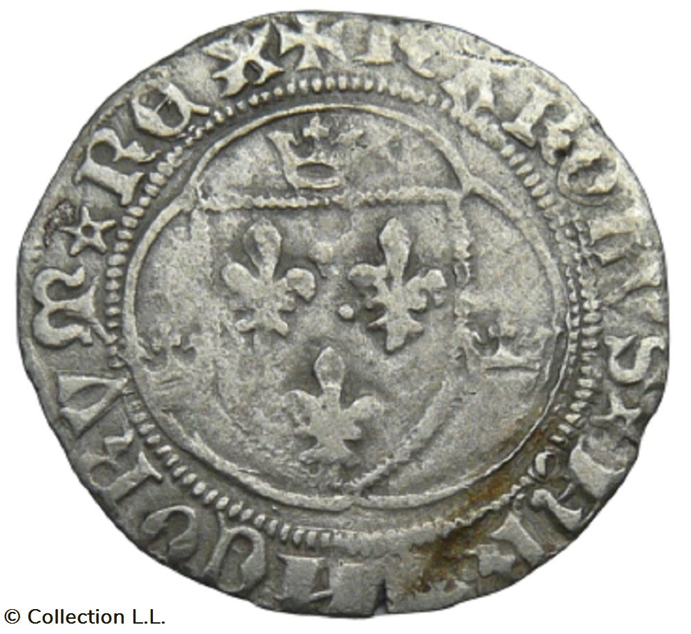monnaie france royale blanc aux couronnelles 4 em poitiers