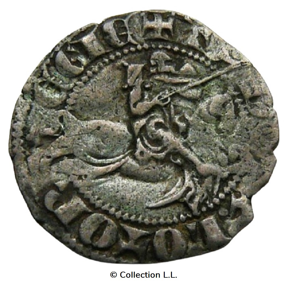 Lorraine (Duché de)- Thibaud II, Quart de Gros au Cavalier monnaies europe medievale france feodales lorraine duche de thibaud ii quart de gros au cavalier