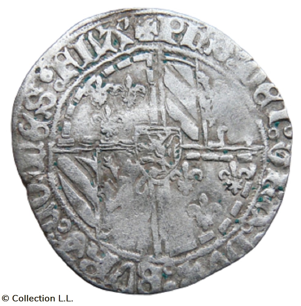 Flandre (Comté de)- Philippe III, Double Gros Vierlander monnaies europe medievale france feodales flandre comte de philippe iii double gros vierlander