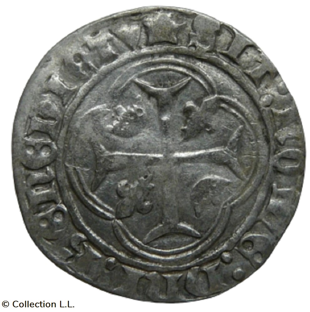 Blanc aux Couronnelles, 1° ém, Crémieu monnaie france royale blanc aux couronnelles 1 em cremieu
