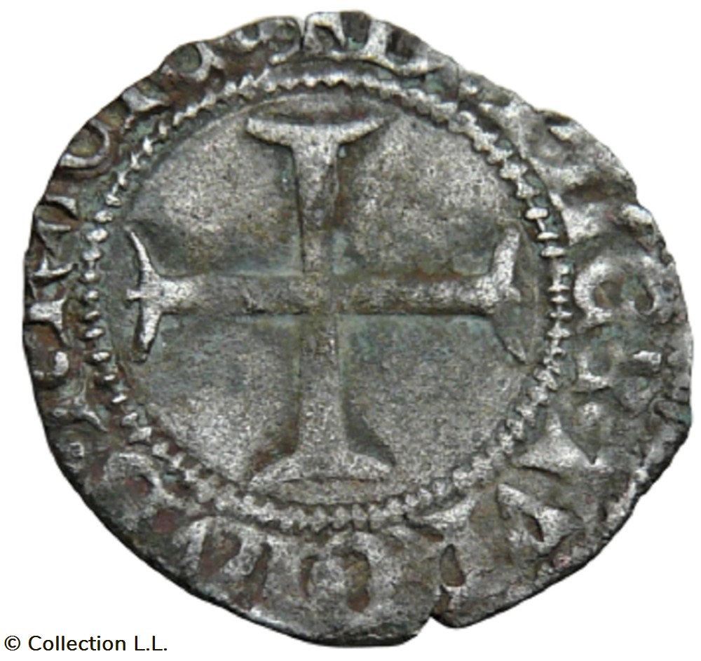 Double Tournois, 7° type, Chinon ?? monnaie france a royale double tournois 7 type chinon