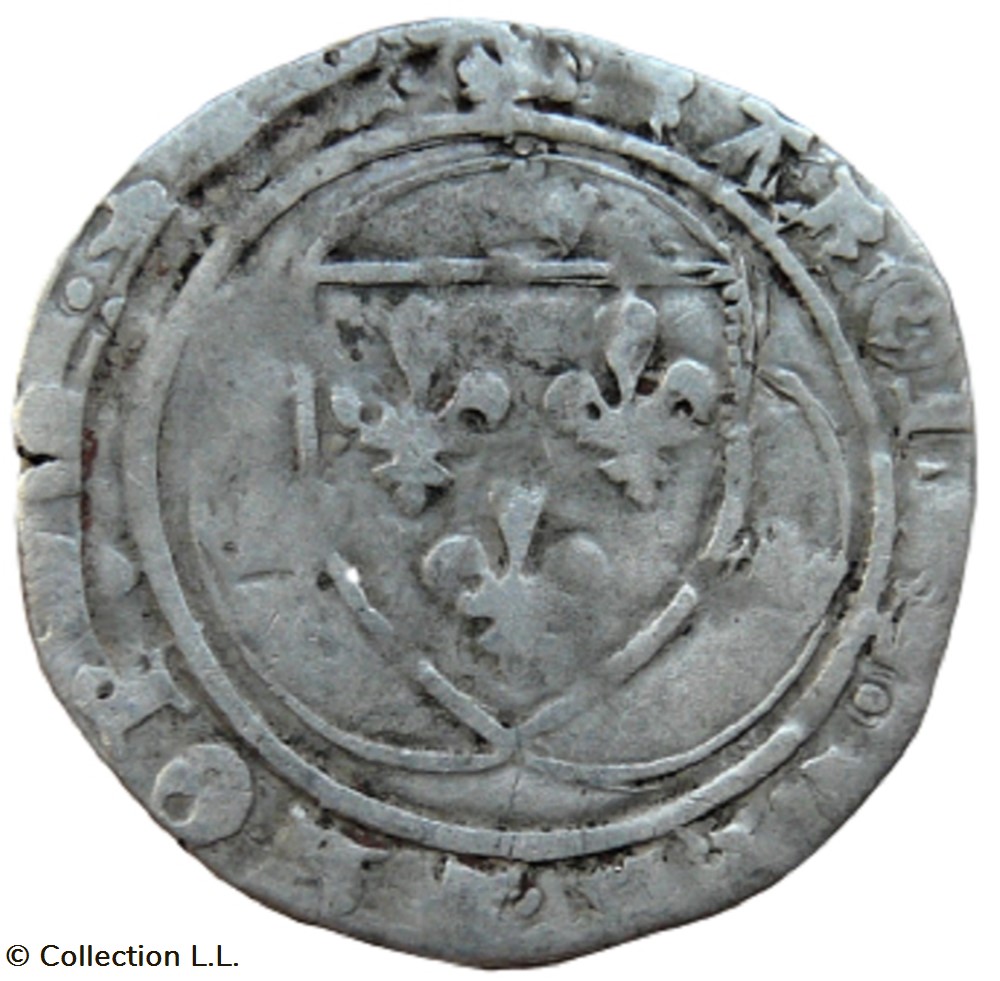 Blanc aux Couronnelles, 3° ém, Angers ? monnaie france royale blanc aux couronnelles 3 em angers