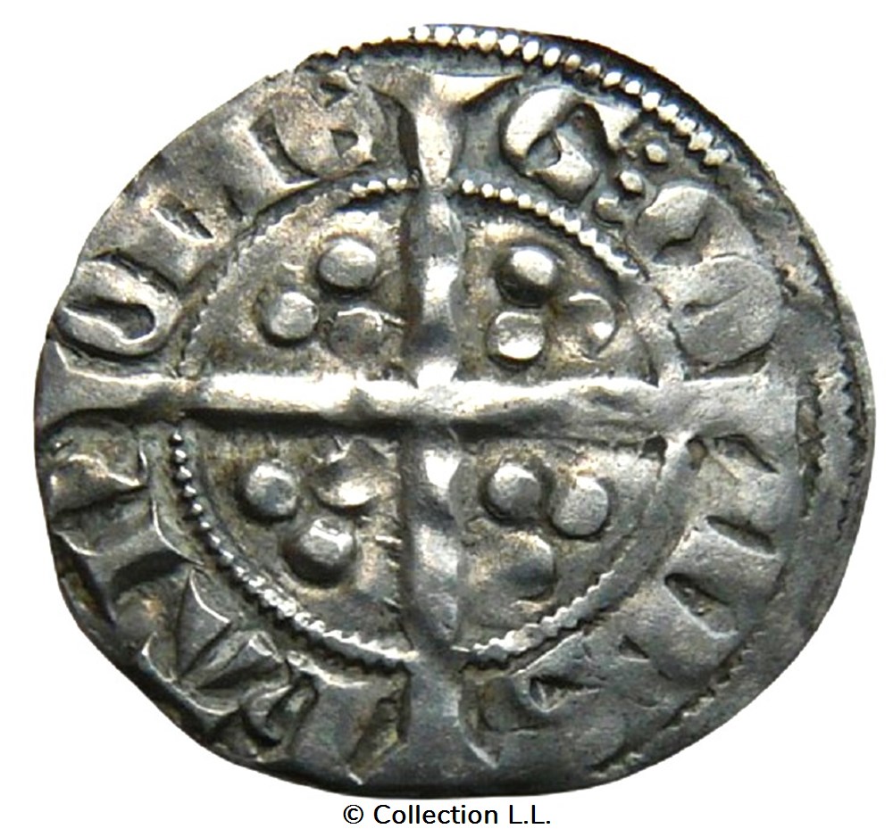 Hainaut (Comté de)- Guillaume Ier, Esterlin à l'Eskielette monnaies europe medievale france feodales hainaut comte de guillaume ier esterlin a eskielette