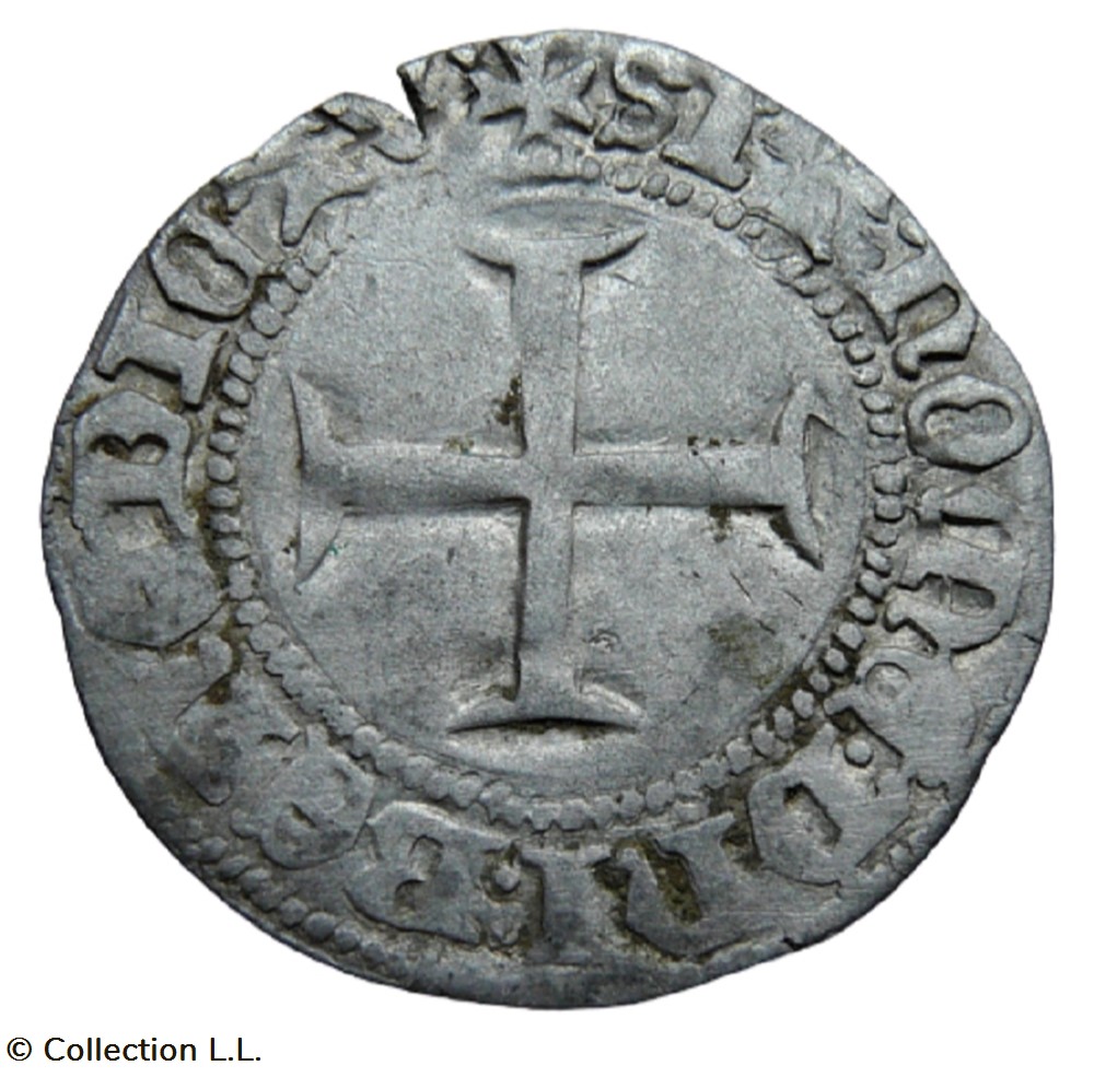 monnaies europe medievale france feodales bretagne duche de jean v blanc aux quatre mouchetures