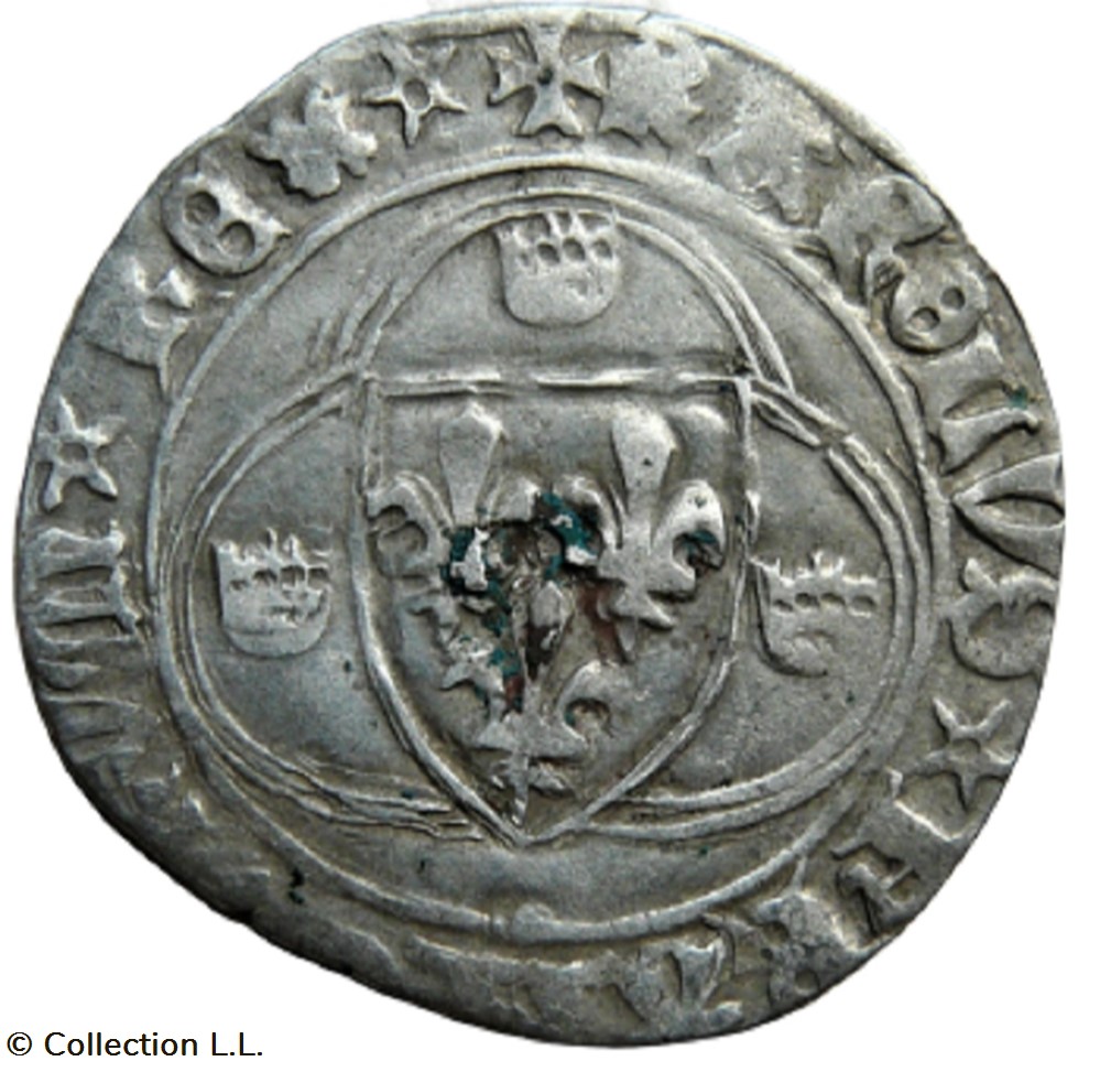 Blanc aux Couronnelles, 4° ém, Saint-Pourçain monnaie france royale blanc aux couronnelles 4 em saint pourcain