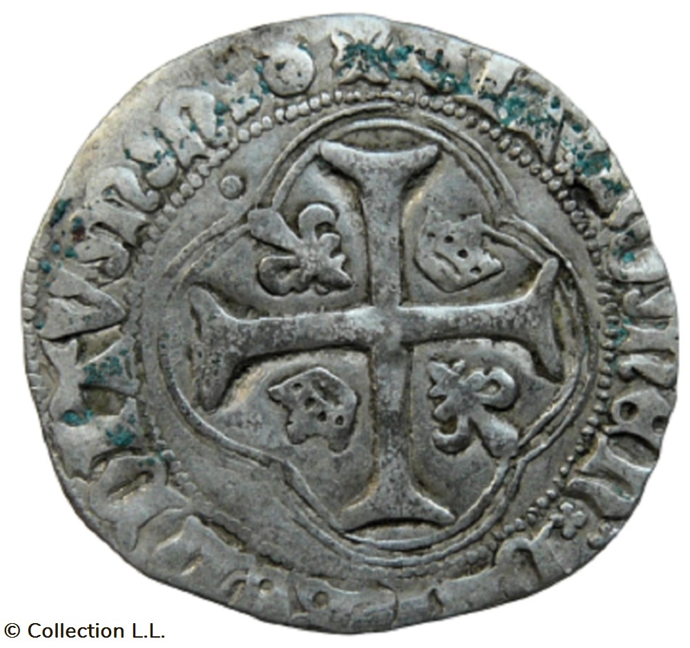 Blanc aux Couronnelles, 1° ém monnaie france royale blanc aux couronnelles 1 em