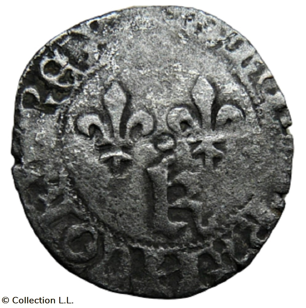 Double Tournois au K, 1° ém, variété, Angers ? monnaie france royale double tournois au k 1 em variete angers
