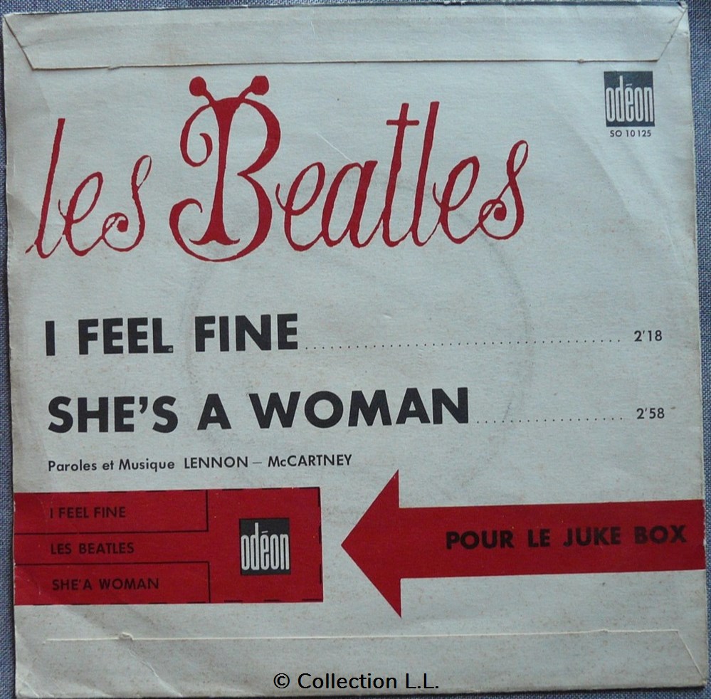 1964∼SO 10125∼I Feel Fine musique instruments disques vinyles disque tours 1964 so 10125 i feel fine