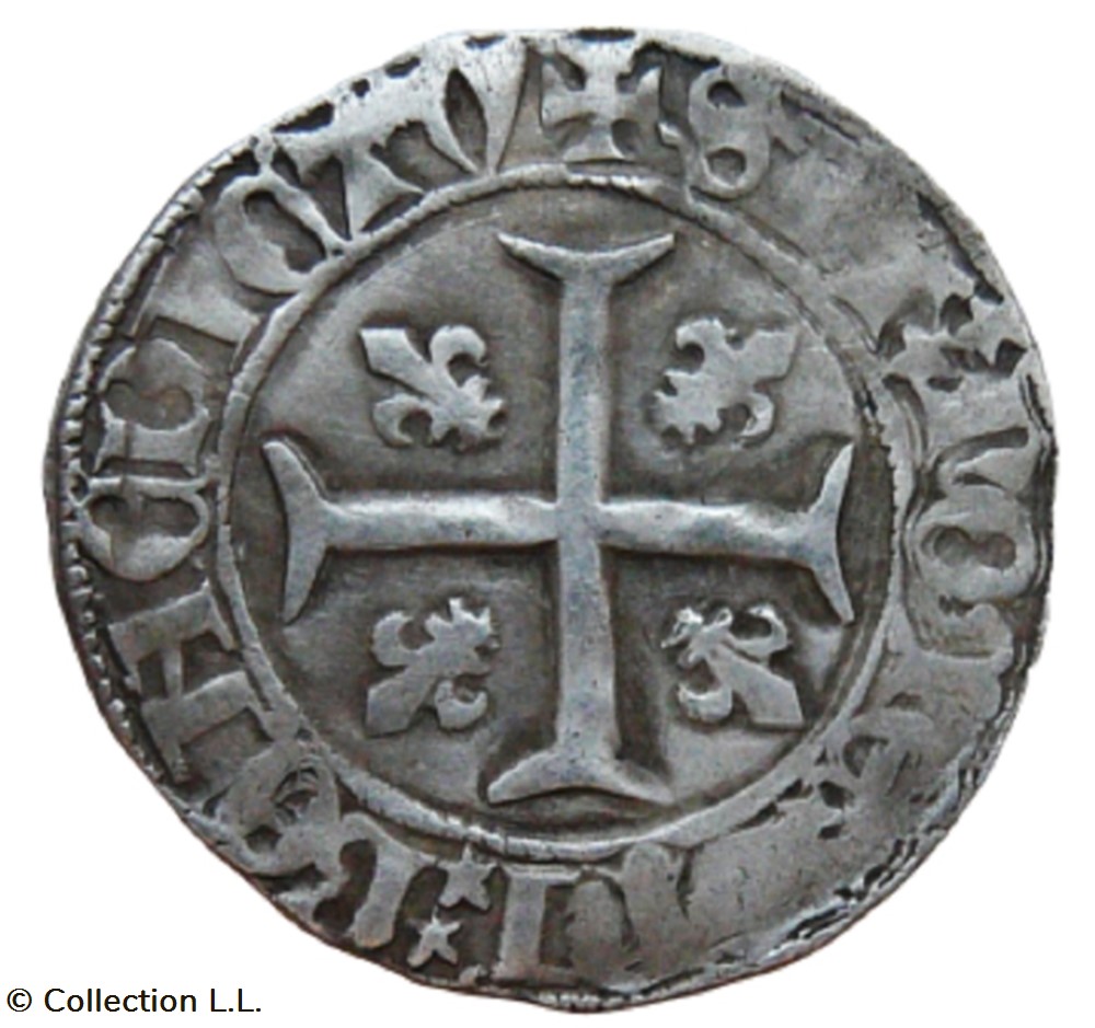 Blanc aux Trois Lis, 1° ém, La Rochelle monnaie france royale blanc aux trois lis 1 em la rochelle