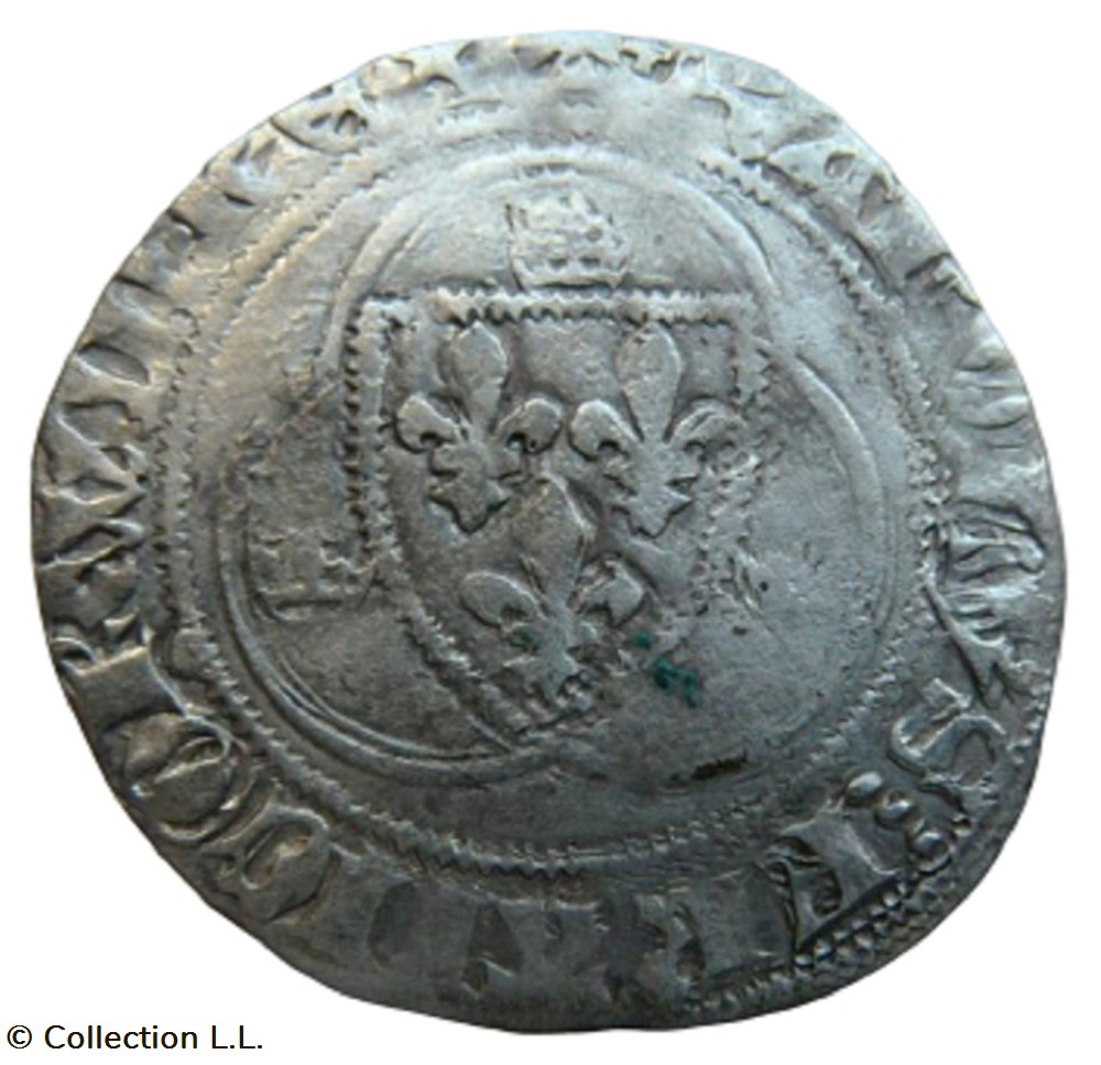 monnaie france royale blanc aux couronnelles 1 em troyes