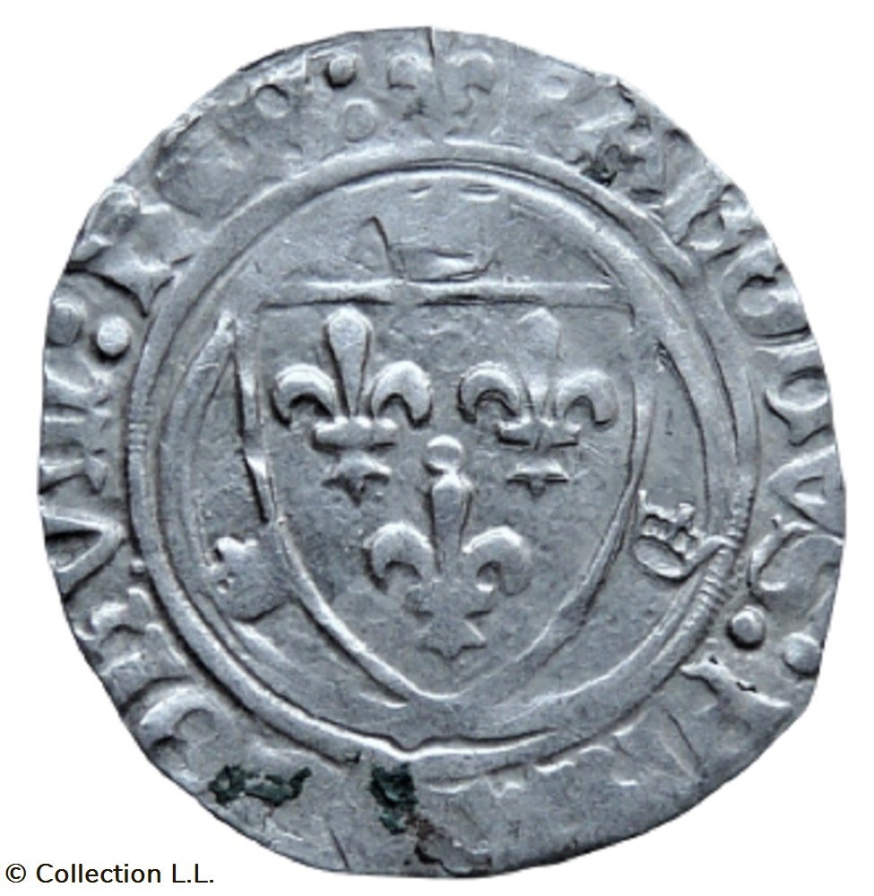 Blanc aux Couronnelles, 3° ém, Saint-Pourçain monnaie france royale blanc aux couronnelles 3 em saint pourcain