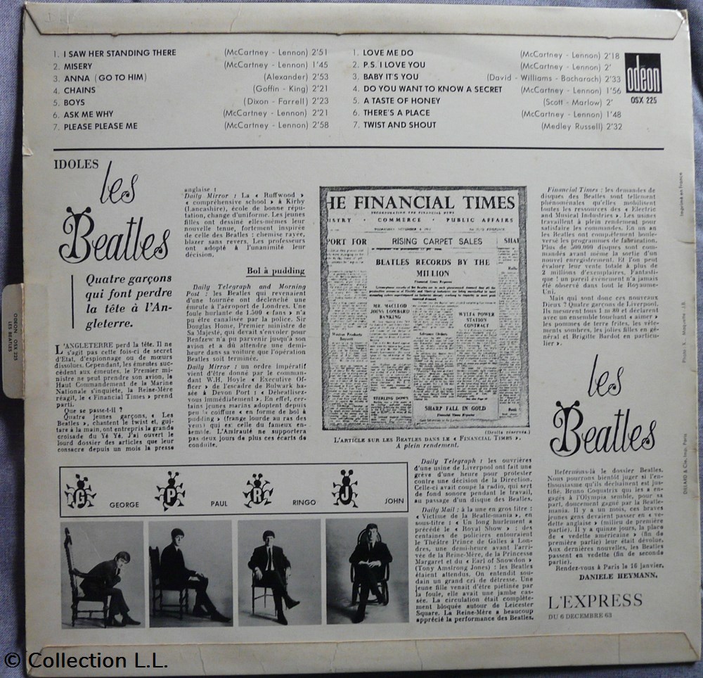 1964∼OSX 225∼N°1 musique instruments disques vinyles disque tours 1964 osx 225 n 1