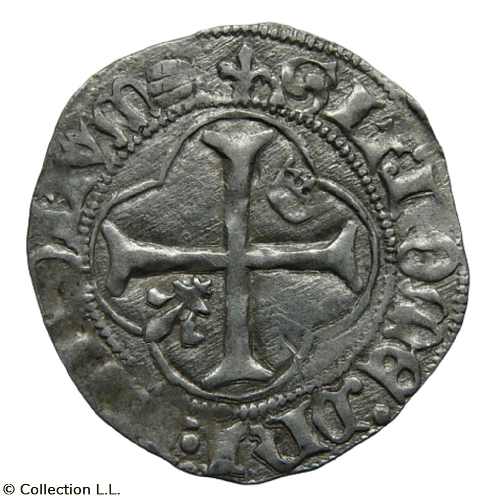 Petit Blanc aux Couronnelles, 3° ém, Limoges monnaie france royale petit blanc aux couronnelles 3 em limoges