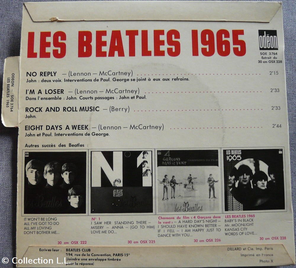 musique instruments disques vinyles disque tours 1965 soe 3764 no reply