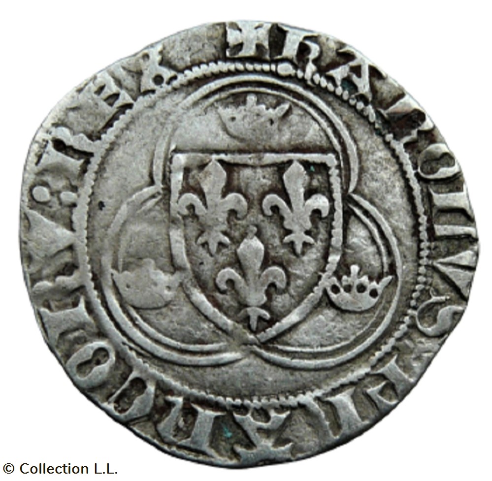 Blanc aux Couronnelles, 1° ém, Crémieu monnaie france royale blanc aux couronnelles 1 em cremieu