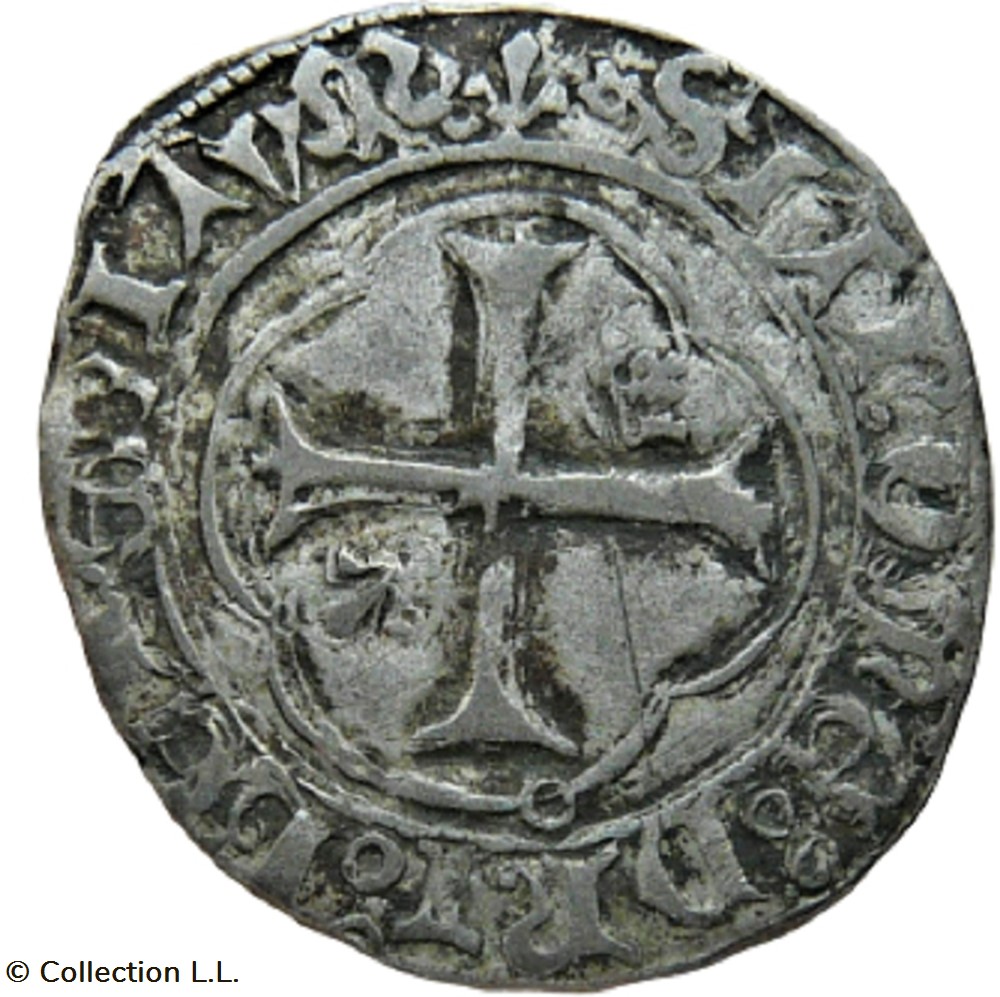monnaie france royale petit blanc aux couronnelles 3 em la rochelle