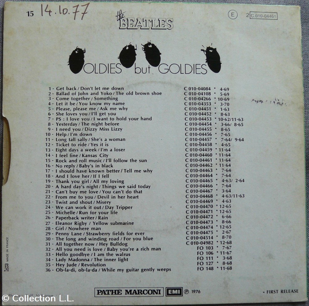 1976∼2C 010 04461∼Rock and roll music musique instruments disques vinyles disque tours 1976 2c 010 04461 rock and roll music