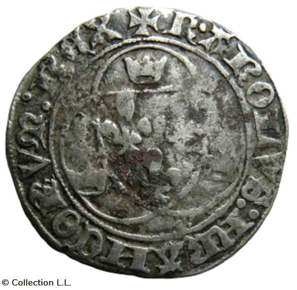 monnaie france royale blanc aux couronnelles 1 em poitiers