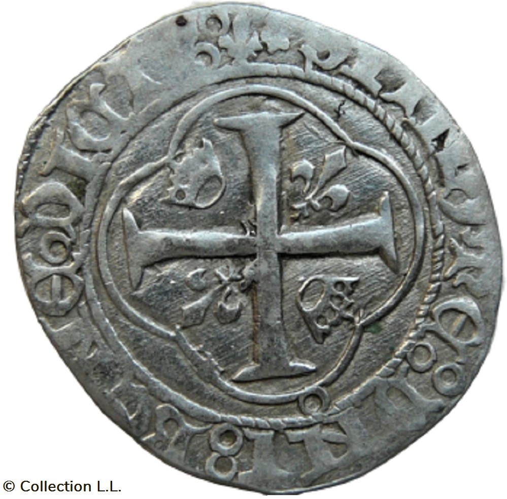 monnaie france royale blanc aux couronnelles 3 em la rochelle
