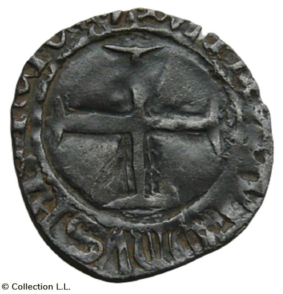 Double Tournois, 2° type, Chinon monnaie france a royale double tournois 2 type chinon