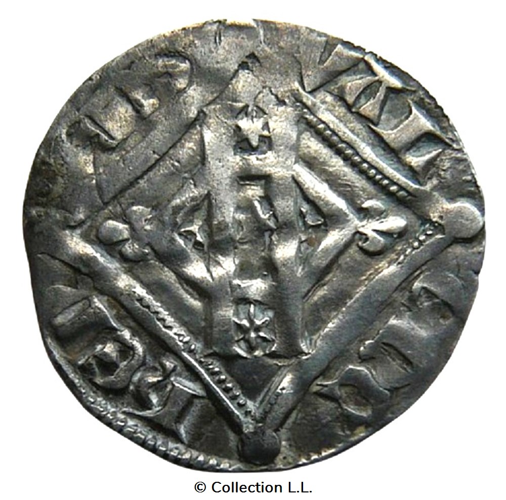 Hainaut (Comté de)- Guillaume Ier, Esterlin à l'Eskielette monnaies europe medievale france feodales hainaut comte de guillaume ier esterlin a eskielette
