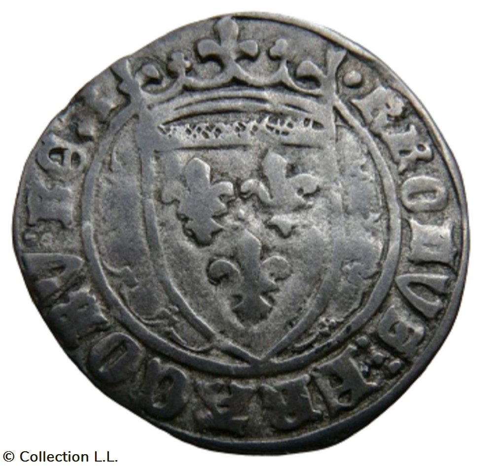 Blanc dentillé, 1° ém, Chinon monnaie france royale blanc dentille 1 em chinon