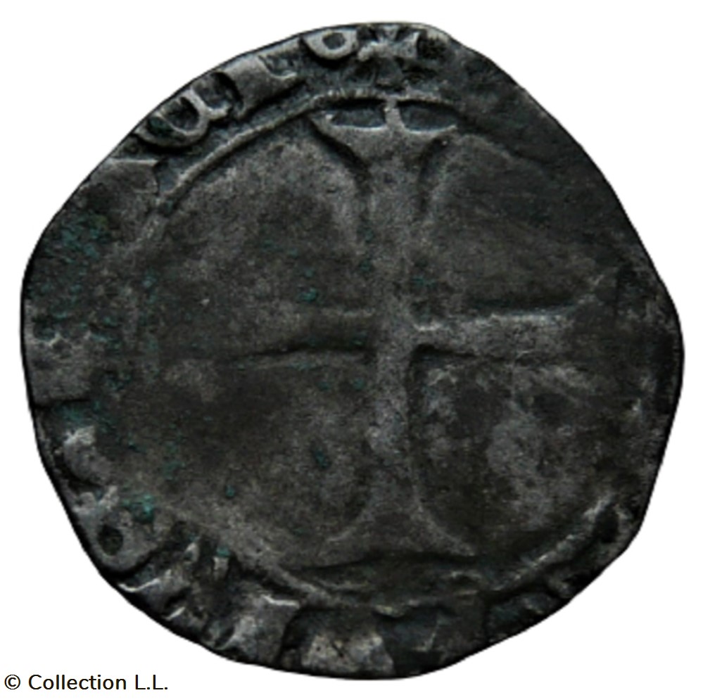 Double Tournois, 7° type, La Rochelle monnaie france royale double tournois 7 type la rochelle