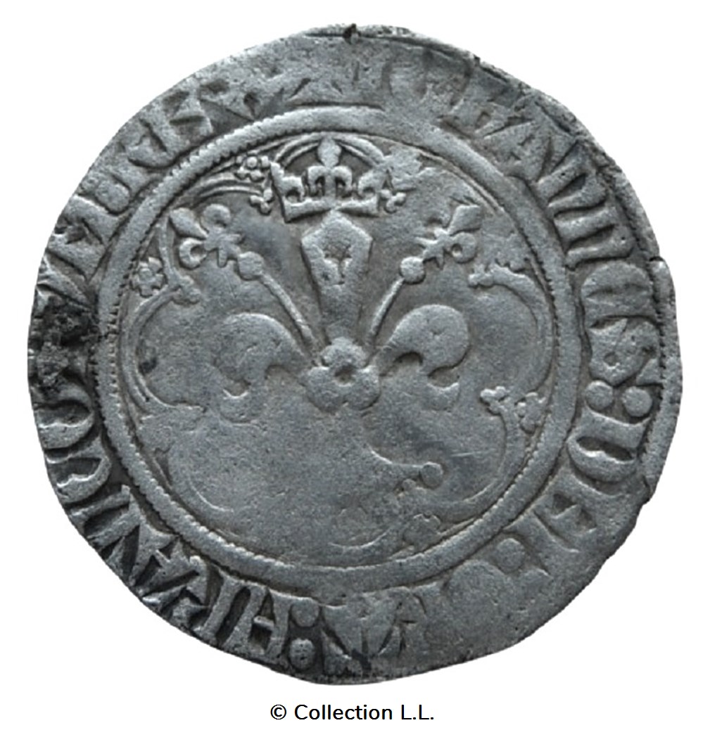 monnaies europe medievale france royales gros a la fleur de lys dit patte oie 1 emission