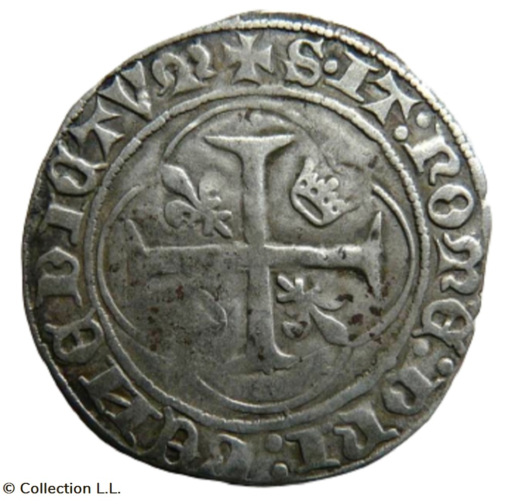 monnaie france royale blanc aux couronnelles 1 em poitiers
