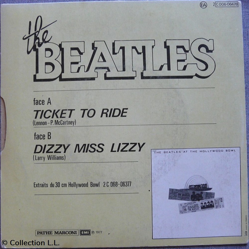 1977∼2C 00606478∼Ticket to Ride musique instruments disques vinyles disque tours 1977 2c 00606478 ticket to ride