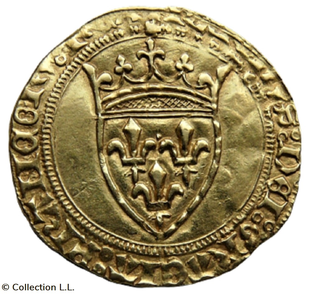 Ecu, 1° type, 3° ém, Toulouse monnaies europe medievale a france royales ecu 1 type 3 em toulouse
