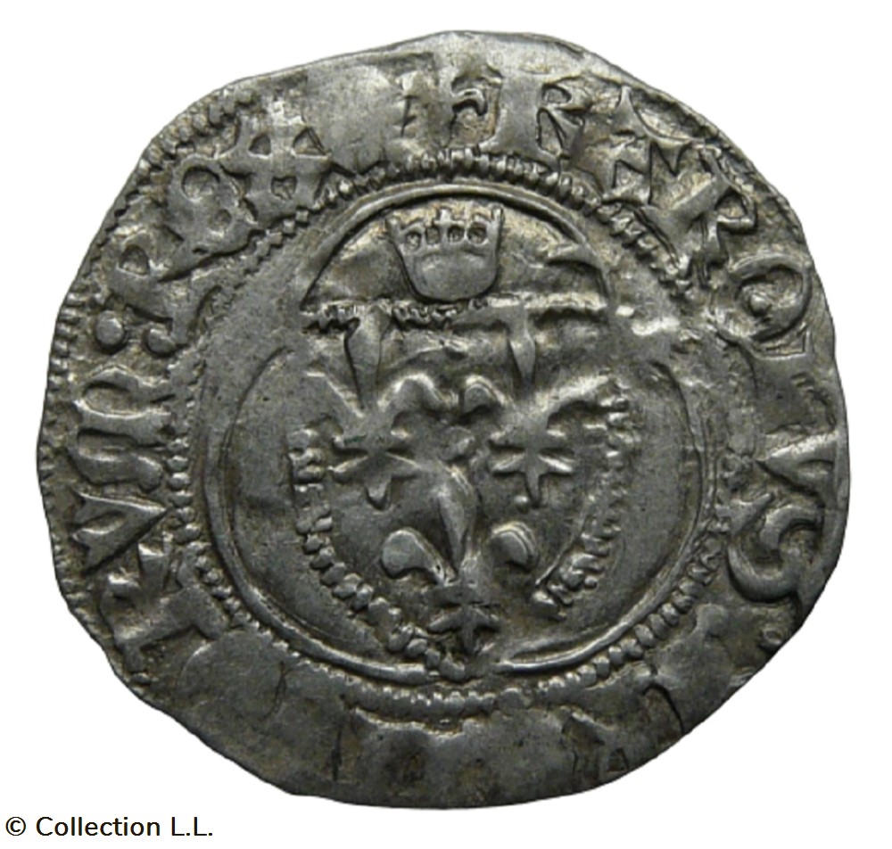 Petit Blanc aux Couronnelles, 3° ém, Limoges monnaie france royale petit blanc aux couronnelles 3 em limoges