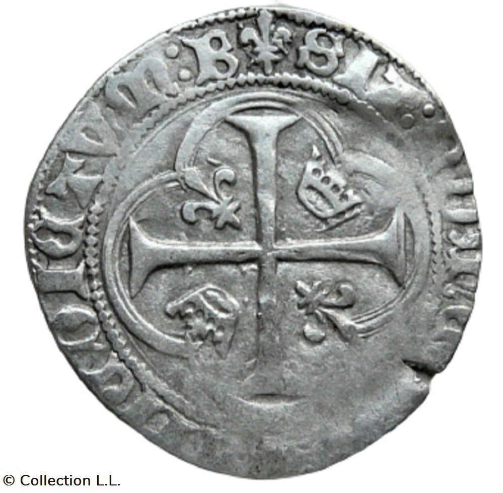 Blanc aux Couronnelles, 3° ém, Bourges monnaie france royale blanc aux couronnelles 3 em bourges