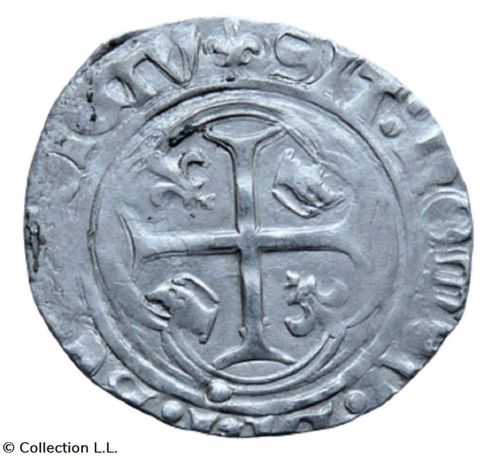 Blanc aux Couronnelles, 3° ém, Saint-Pourçain monnaie france royale blanc aux couronnelles 3 em saint pourcain