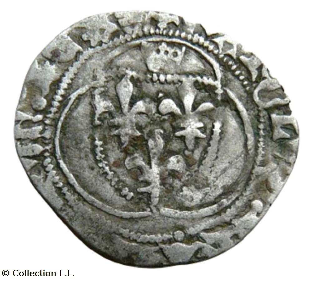 Petit Blanc aux Couronnelles, 3° ém, Limoges monnaie france royale petit blanc aux couronnelles 3 em limoges