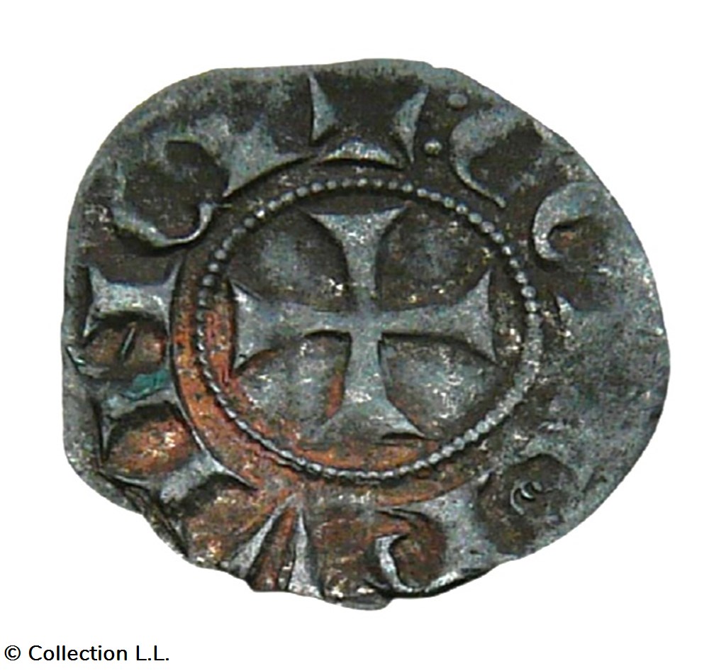 Provence (Comté de)- Charles II, Obole Coronat monnaies europe medievale france feodales provence comte de charles ii obole coronat
