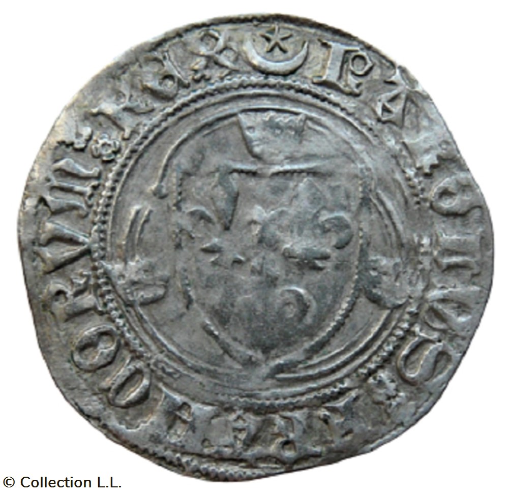 Blanc aux Couronnelles, 1° ém, Châlons monnaie france royale blanc aux couronnelles 1 em chalons