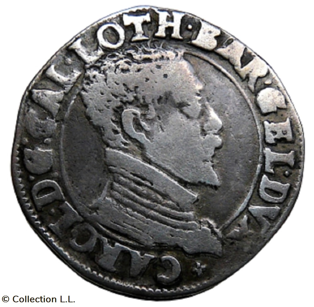 Lorraine (Duché de)- Charles III, Teston monnaie france feodale lorraine duche de charles iii teston