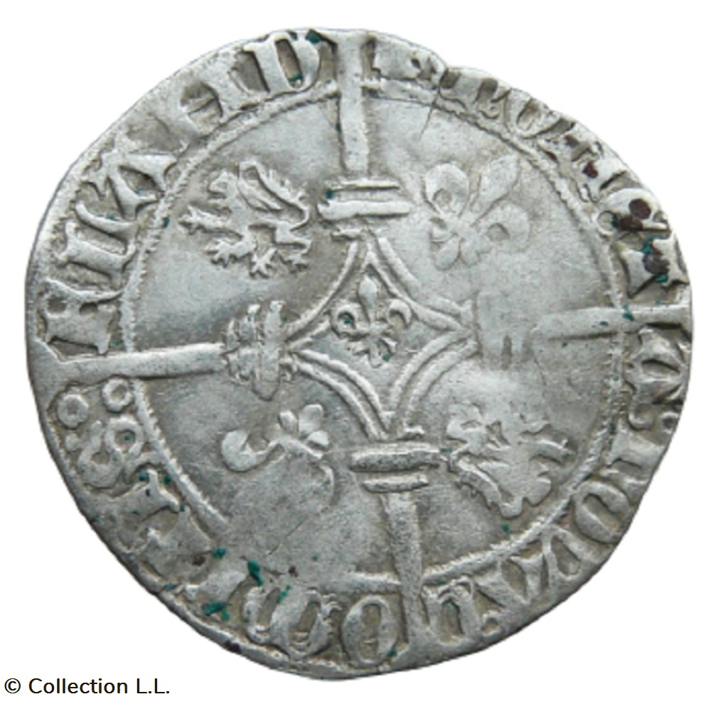 Flandre (Comté de)- Philippe III, Double Gros Vierlander monnaies europe medievale france feodales flandre comte de philippe iii double gros vierlander
