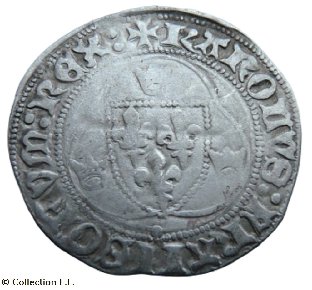 Blanc aux Couronnelles, 1° ém, Saint-Pourçain monnaie france royale blanc aux couronnelles 1 em saint pourcain