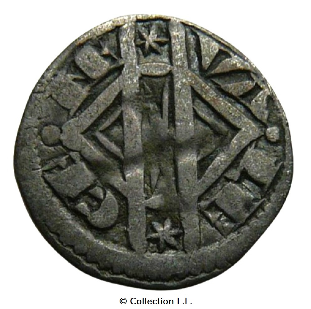 monnaies europe medievale france feodales hainaut comte de maille ou obole anonyme xiii siecle