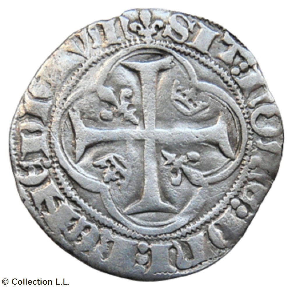 monnaie france royale blanc aux couronnelles 3 em troyes